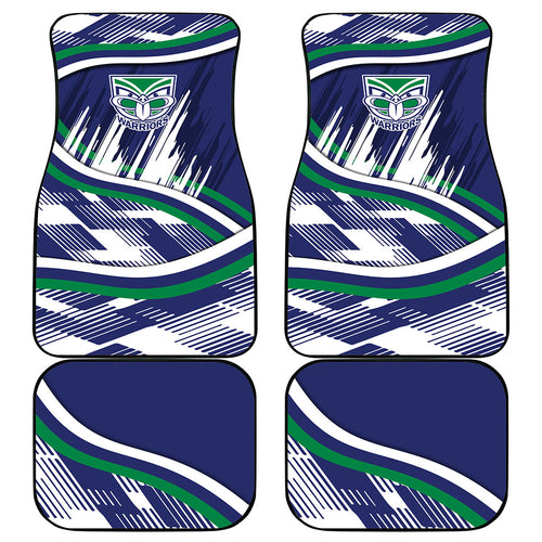 New Zealand Warriors Rugby Mascot Car Mats Fierce Athlete Graphic in Sports Style