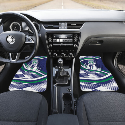 New Zealand Warriors Rugby Mascot Car Mats Fierce Athlete Graphic in Sports Style