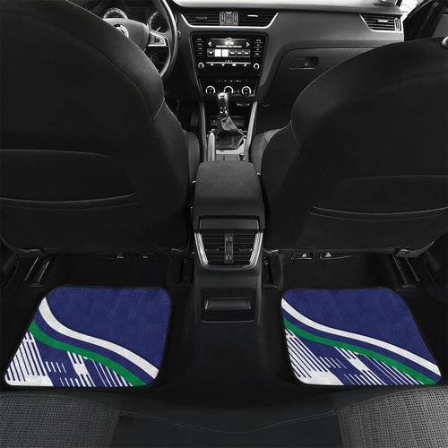 New Zealand Warriors Rugby Mascot Car Mats Fierce Athlete Graphic in Sports Style