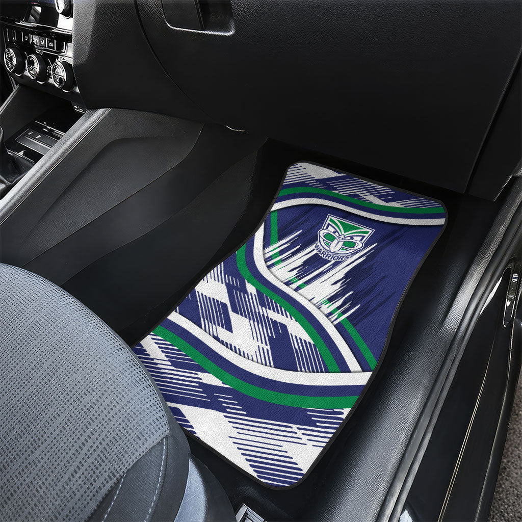 New Zealand Warriors Rugby Mascot Car Mats Fierce Athlete Graphic in Sports Style