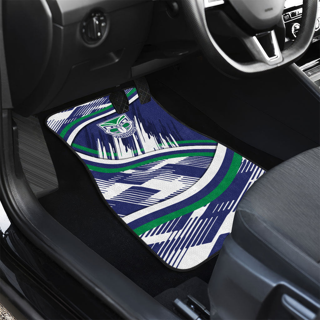 New Zealand Warriors Rugby Mascot Car Mats Fierce Athlete Graphic in Sports Style