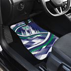 New Zealand Warriors Rugby Mascot Car Mats Fierce Athlete Graphic in Sports Style