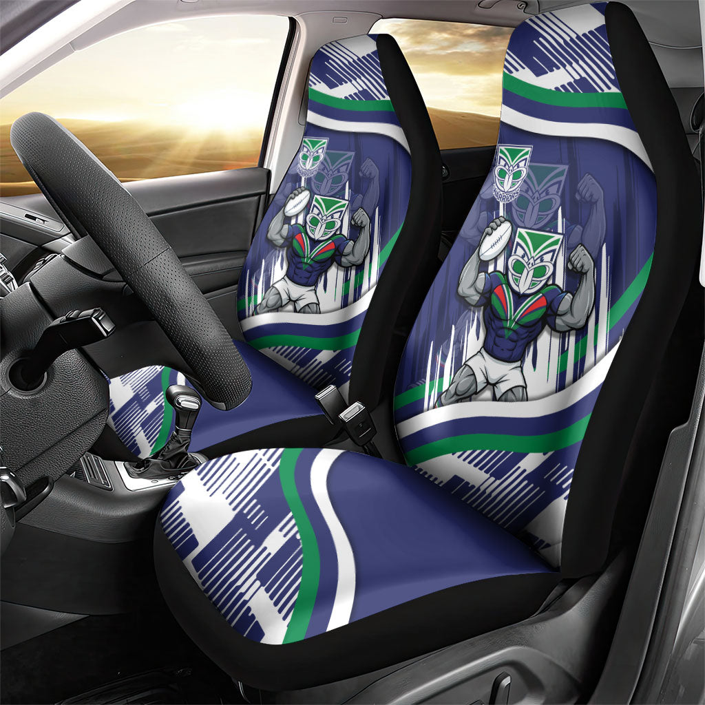 New Zealand Warriors Rugby Mascot Car Seat Cover Fierce Athlete Graphic in Sports Style