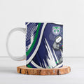 New Zealand Warriors Rugby Mascot Ceramic Mug Fierce Athlete Graphic in Sports Style