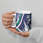 New Zealand Warriors Rugby Mascot Ceramic Mug Fierce Athlete Graphic in Sports Style