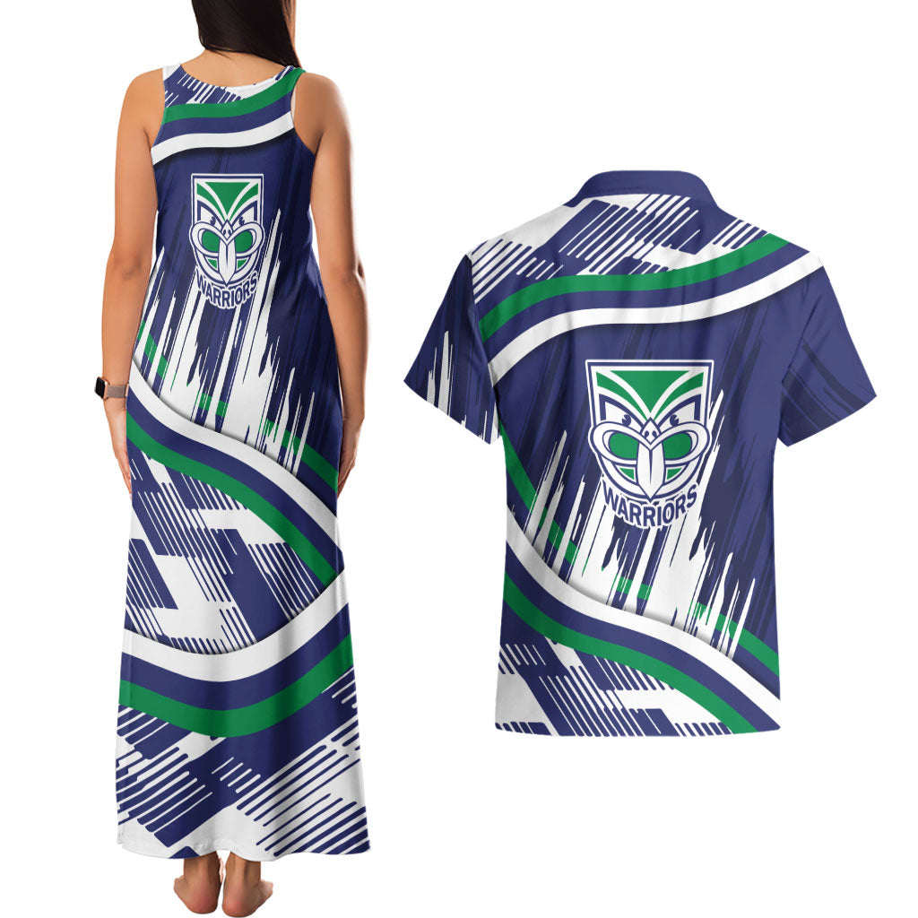 New Zealand Warriors Rugby Mascot Couples Matching Tank Maxi Dress and Hawaiian Shirt Fierce Athlete Graphic in Sports Style