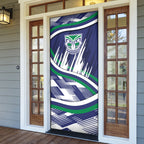 New Zealand Warriors Rugby Mascot Door Cover Fierce Athlete Graphic in Sports Style