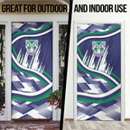 New Zealand Warriors Rugby Mascot Door Cover Fierce Athlete Graphic in Sports Style