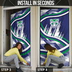 New Zealand Warriors Rugby Mascot Door Cover Fierce Athlete Graphic in Sports Style