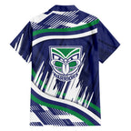 New Zealand Warriors Rugby Mascot Family Matching Mermaid Dress and Hawaiian Shirt Fierce Athlete Graphic in Sports Style