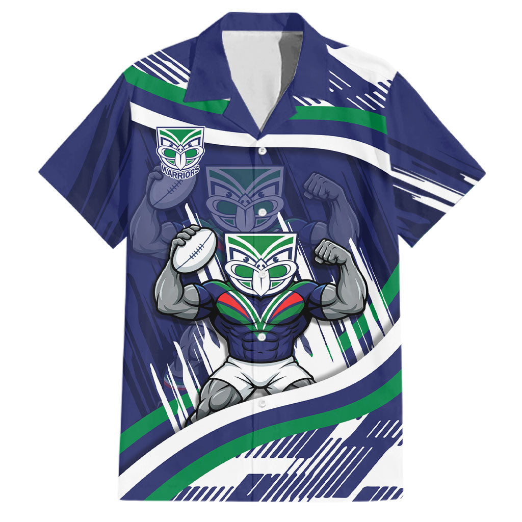 New Zealand Warriors Rugby Mascot Family Matching Tank Maxi Dress and Hawaiian Shirt Fierce Athlete Graphic in Sports Style