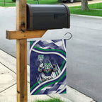 New Zealand Warriors Rugby Mascot Garden Flag Fierce Athlete Graphic in Sports Style