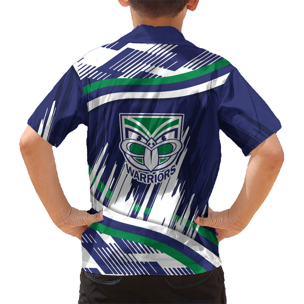 New Zealand Warriors Rugby Mascot Hawaiian Shirt Fierce Athlete Graphic in Sports Style