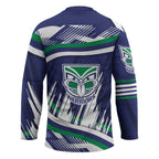New Zealand Warriors Rugby Mascot Hockey Jersey Fierce Athlete Graphic in Sports Style