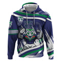 New Zealand Warriors Rugby Mascot Hoodie Fierce Athlete Graphic in Sports Style