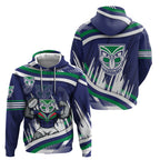 New Zealand Warriors Rugby Mascot Hoodie Fierce Athlete Graphic in Sports Style