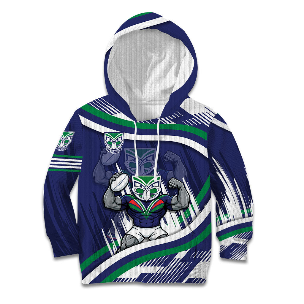 New Zealand Warriors Rugby Mascot Kid Hoodie Fierce Athlete Graphic in Sports Style