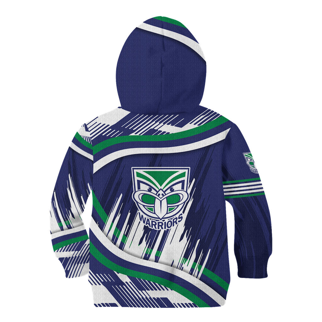 New Zealand Warriors Rugby Mascot Kid Hoodie Fierce Athlete Graphic in Sports Style