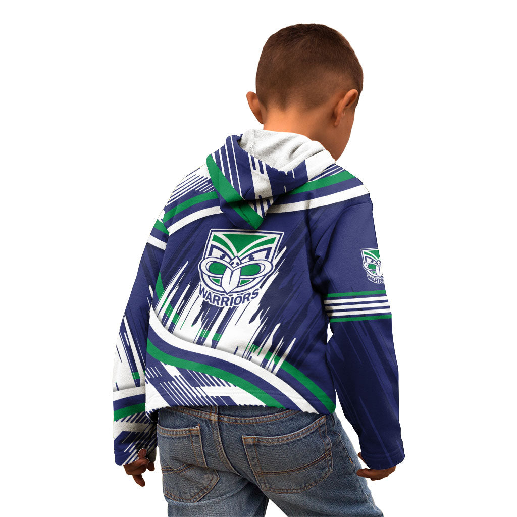 New Zealand Warriors Rugby Mascot Kid Hoodie Fierce Athlete Graphic in Sports Style