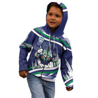 New Zealand Warriors Rugby Mascot Kid Hoodie Fierce Athlete Graphic in Sports Style