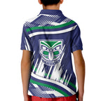 New Zealand Warriors Rugby Mascot Kid Polo Shirt Fierce Athlete Graphic in Sports Style