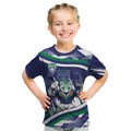 New Zealand Warriors Rugby Mascot Kid T Shirt Fierce Athlete Graphic in Sports Style