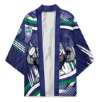New Zealand Warriors Rugby Mascot Kimono Fierce Athlete Graphic in Sports Style