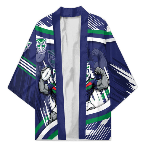 New Zealand Warriors Rugby Mascot Kimono Fierce Athlete Graphic in Sports Style