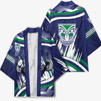 New Zealand Warriors Rugby Mascot Kimono Fierce Athlete Graphic in Sports Style