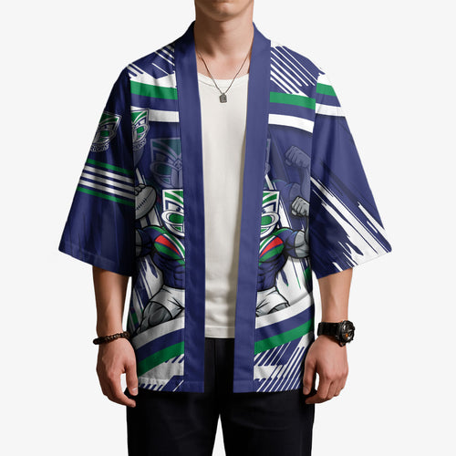 New Zealand Warriors Rugby Mascot Kimono Fierce Athlete Graphic in Sports Style