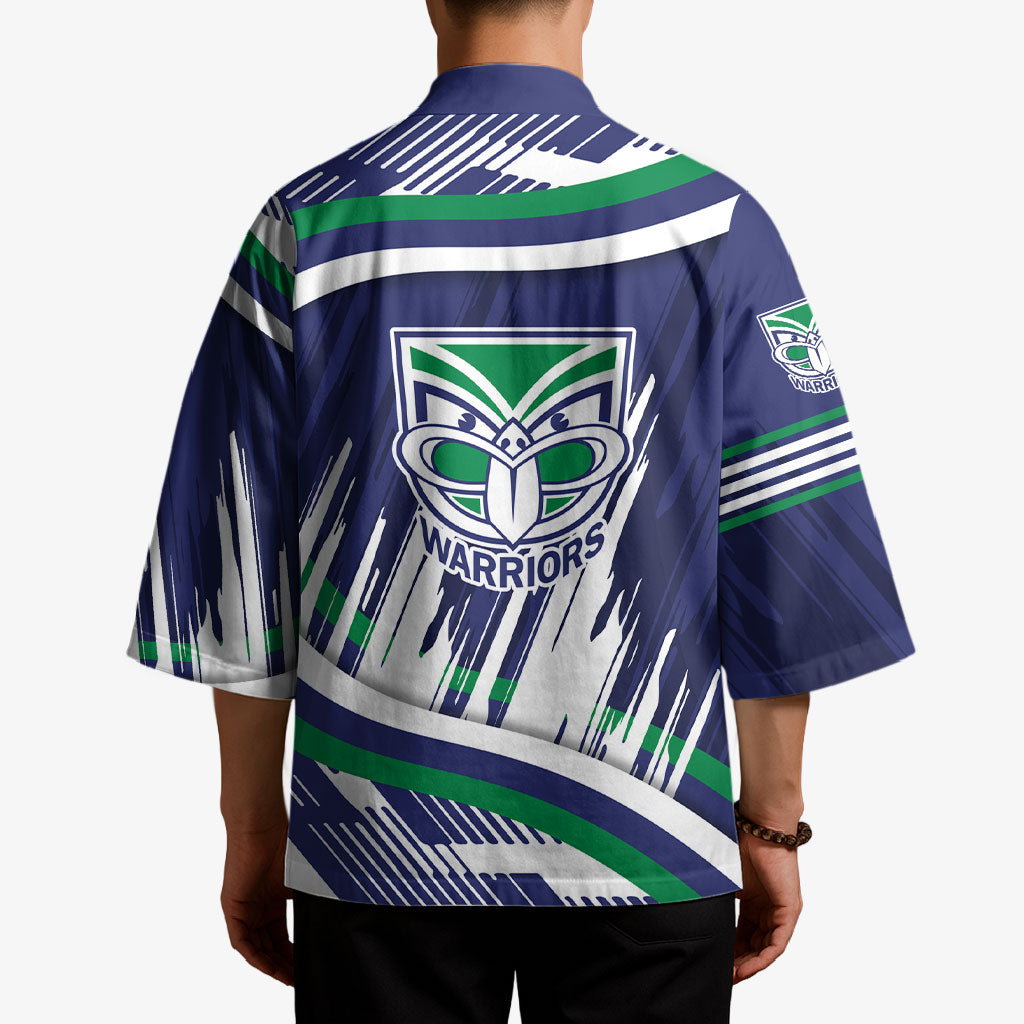 New Zealand Warriors Rugby Mascot Kimono Fierce Athlete Graphic in Sports Style