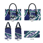 New Zealand Warriors Rugby Mascot Leather Bag Fierce Athlete Graphic in Sports Style