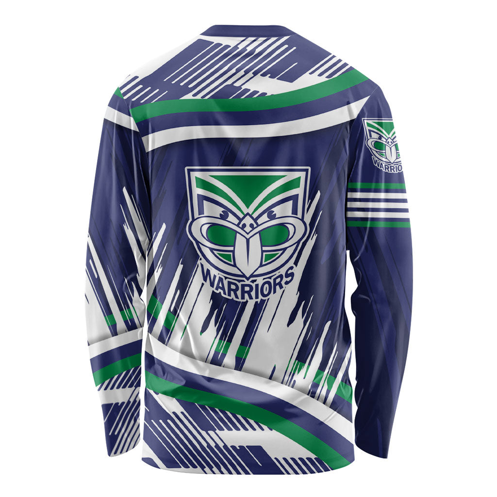 New Zealand Warriors Rugby Mascot Long Sleeve Shirt Fierce Athlete Graphic in Sports Style