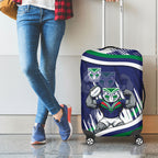 New Zealand Warriors Rugby Mascot Luggage Cover Fierce Athlete Graphic in Sports Style