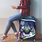 New Zealand Warriors Rugby Mascot Luggage Cover Fierce Athlete Graphic in Sports Style