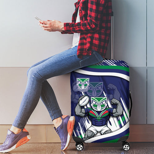 New Zealand Warriors Rugby Mascot Luggage Cover Fierce Athlete Graphic in Sports Style