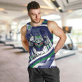 New Zealand Warriors Rugby Mascot Men Tank Top Fierce Athlete Graphic in Sports Style