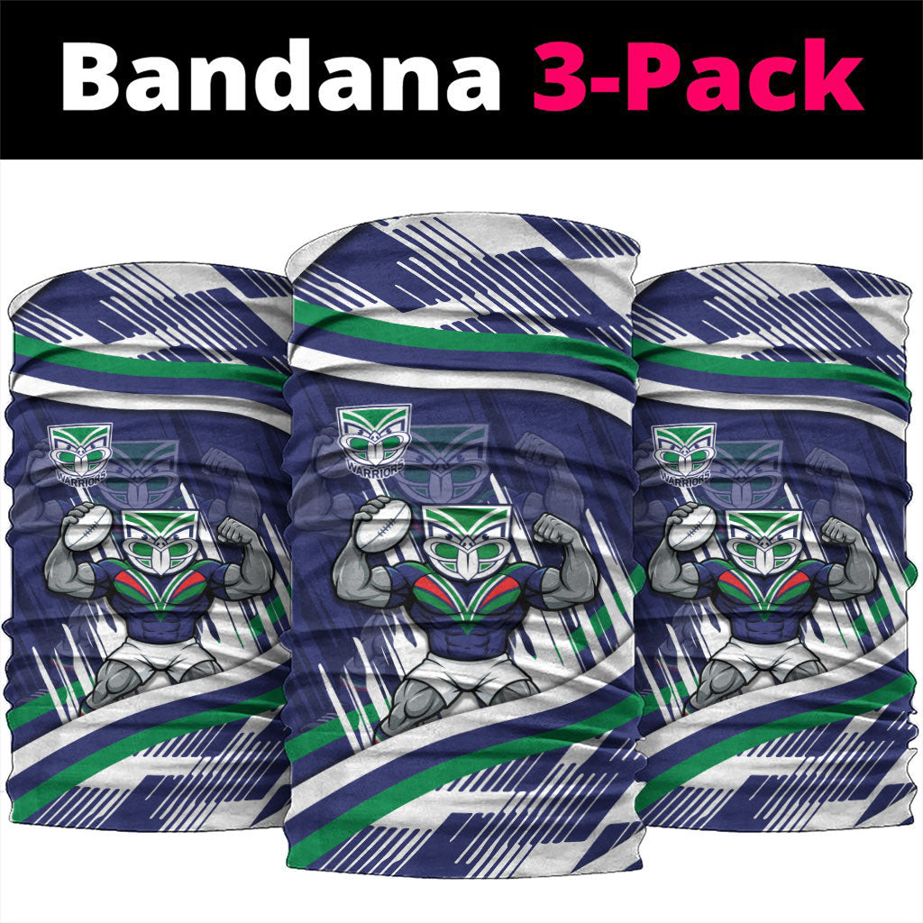 New Zealand Warriors Rugby Mascot Neck Gaiter Fierce Athlete Graphic in Sports Style