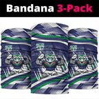 New Zealand Warriors Rugby Mascot Neck Gaiter Fierce Athlete Graphic in Sports Style