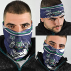 New Zealand Warriors Rugby Mascot Neck Gaiter Fierce Athlete Graphic in Sports Style