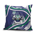 New Zealand Warriors Rugby Mascot Pillow Cover Fierce Athlete Graphic in Sports Style