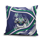 New Zealand Warriors Rugby Mascot Pillow Cover Fierce Athlete Graphic in Sports Style