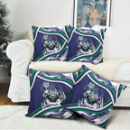 New Zealand Warriors Rugby Mascot Pillow Cover Fierce Athlete Graphic in Sports Style