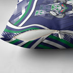 New Zealand Warriors Rugby Mascot Pillow Cover Fierce Athlete Graphic in Sports Style