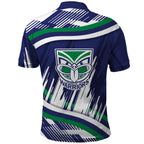 New Zealand Warriors Rugby Mascot Polo Shirt Fierce Athlete Graphic in Sports Style