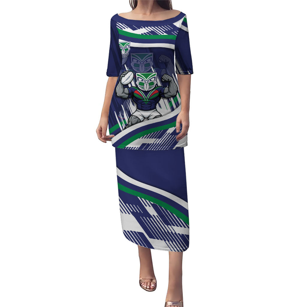 New Zealand Warriors Rugby Mascot Puletasi Fierce Athlete Graphic in Sports Style