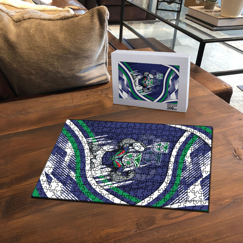New Zealand Warriors Rugby Mascot Puzzle Fierce Athlete Graphic in Sports Style