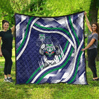 New Zealand Warriors Rugby Mascot Quilt Fierce Athlete Graphic in Sports Style