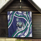 New Zealand Warriors Rugby Mascot Quilt Fierce Athlete Graphic in Sports Style