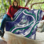 New Zealand Warriors Rugby Mascot Quilt Fierce Athlete Graphic in Sports Style